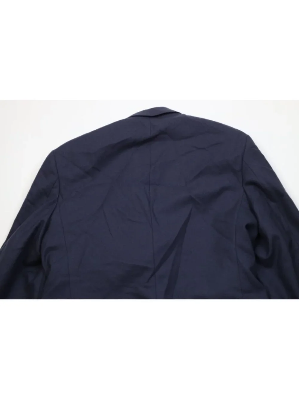 Vtg 90s Streetwear Mens 44L 2 Piece Heavy Wool Suit Wedding Wide Leg 38x31 Blue